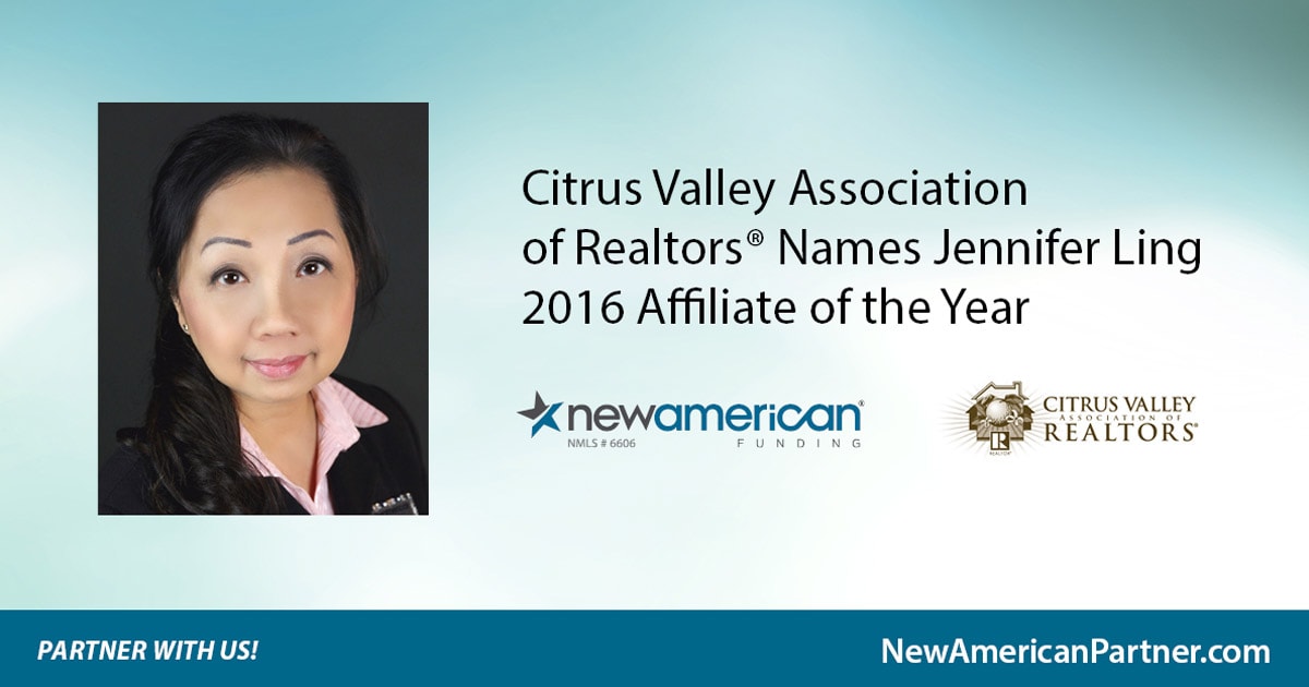 Citrus Valley Association of Realtors® Names Jennifer Ling Affiliate of the Year