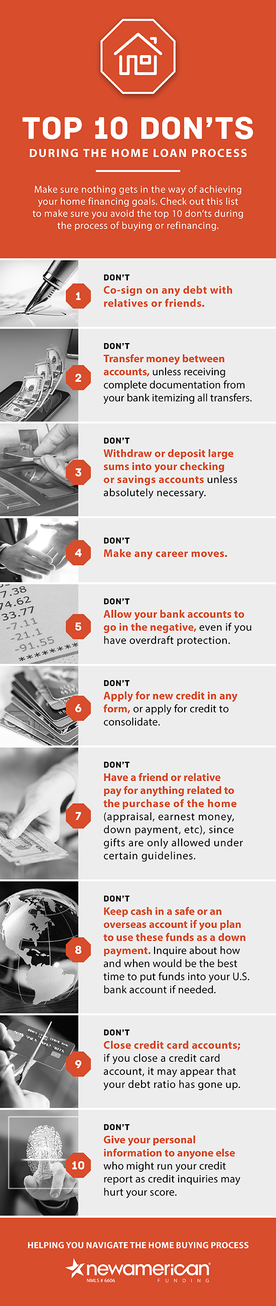 top 10 don'ts during the loan process